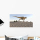 Ceratosaurus Running across Barren Wall Decal Design 1