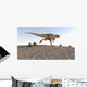 Ceratosaurus Running across Barren Wall Decal Design 1