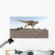 Ceratosaurus Running across Barren Wall Decal Design 1