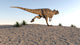 Ceratosaurus Running across Barren Wall Decal Design 1