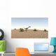Coelophysis Walking across Barren Wall Decal Design 1