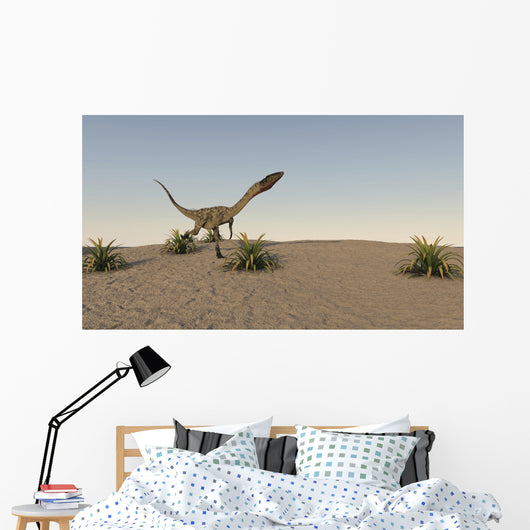 Coelophysis Running across Desert Wall Decal