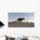 Triceratops Walking across Barren Wall Decal Design 3