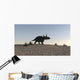 Triceratops Walking across Barren Wall Decal Design 3