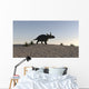 Triceratops Walking across Barren Wall Decal Design 3