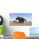 Triceratops Walking across Barren Wall Decal Design 2
