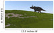 Triceratops Walking across Grassy Wall Decal Design 2
