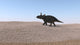 Triceratops Walking across Barren Wall Decal Design 1
