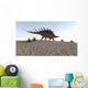 Kentrosaurus Walking across Barren Wall Decal Design 3
