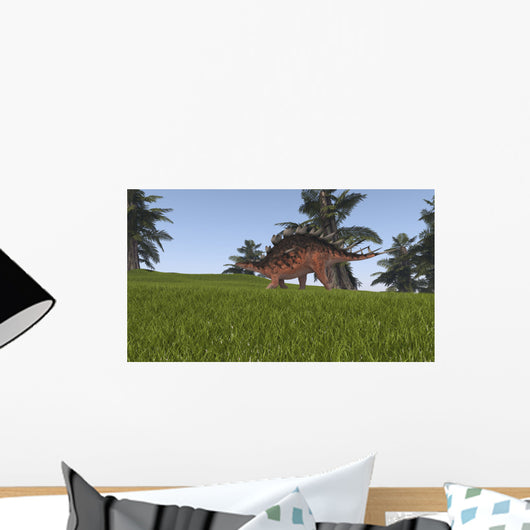 Kentrosaurus Walking across Grassy Wall Decal Design 8