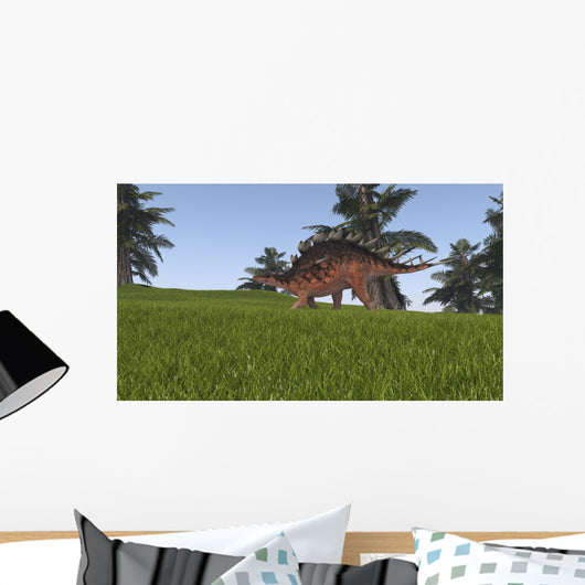 Kentrosaurus Walking across Grassy Wall Decal Design 8