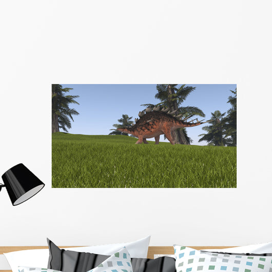 Kentrosaurus Walking across Grassy Wall Decal Design 8