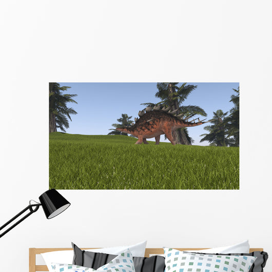 Kentrosaurus Walking across Grassy Wall Decal Design 8