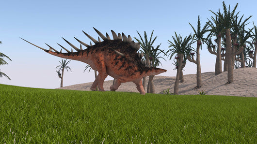 Kentrosaurus Walking across Grassy Wall Decal Design 7