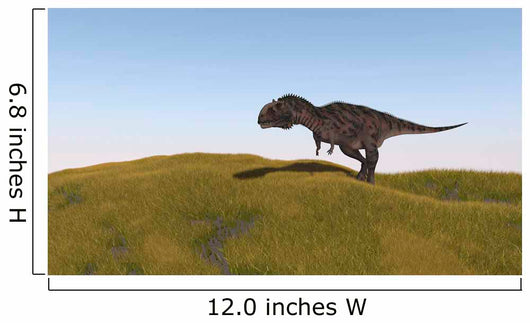 Majungasaurus Walking across Grassy Wall Decal Design 2