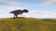 Majungasaurus Walking across Grassy Wall Decal Design 1