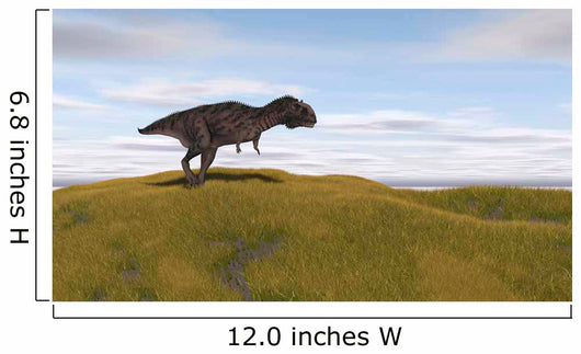 Majungasaurus Walking across Grassy Wall Decal Design 1