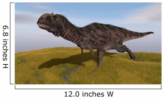 Majungasaurus Running across Grassy Wall Decal Design 2