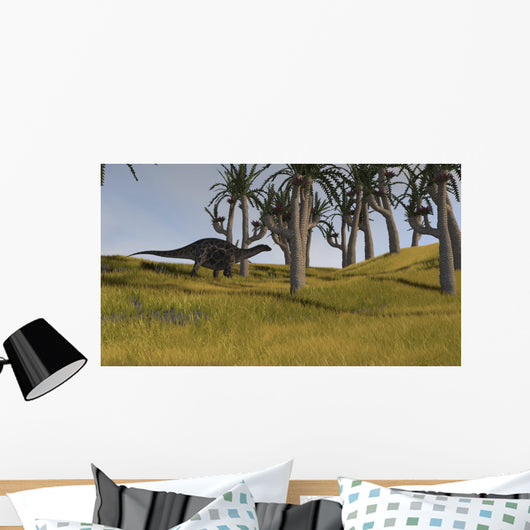 Dicraeosaurus Savanna Landscape Wall Decal Design 2