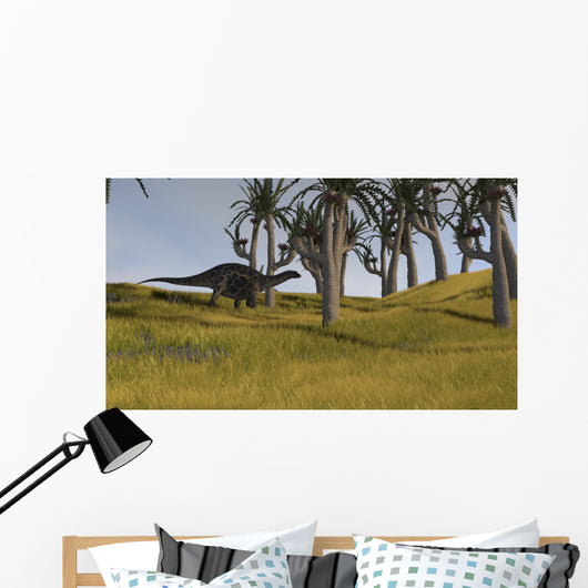 Dicraeosaurus Savanna Landscape Wall Decal Design 2