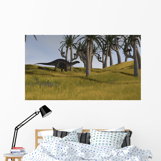 Dicraeosaurus Savanna Landscape Wall Decal Design 2