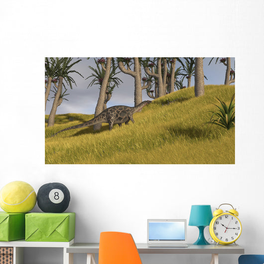 Dicraeosaurus Savanna Landscape Wall Decal Design 1