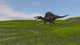 Spinosaurus Walking across Grassy Wall Decal Design 3