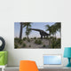 Large Brachiosaurus Grazing Foliage Wall Decal