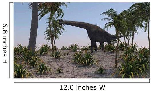 Large Brachiosaurus Grazing Foliage Wall Decal
