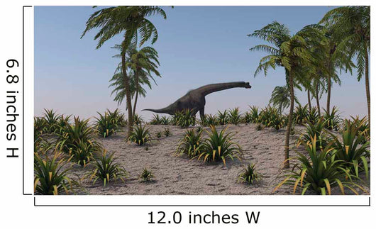 Large Brachiosaurus Grazing Wall Decal Design 2