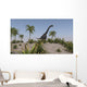 Large Brachiosaurus Roaming Prehistoric Wall Decal Design 2