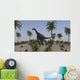 Large Brachiosaurus Roaming Prehistoric Wall Decal Design 1