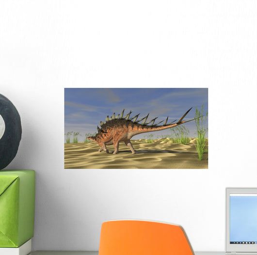 Kentrosaurus Walking across Barren Wall Decal Design 2