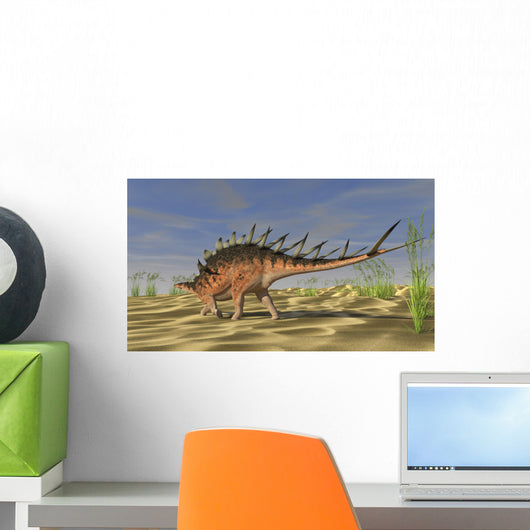 Kentrosaurus Walking across Barren Wall Decal Design 2