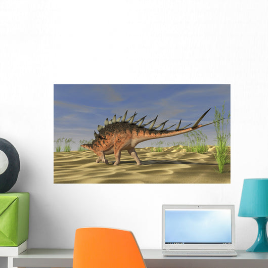 Kentrosaurus Walking across Barren Wall Decal Design 2