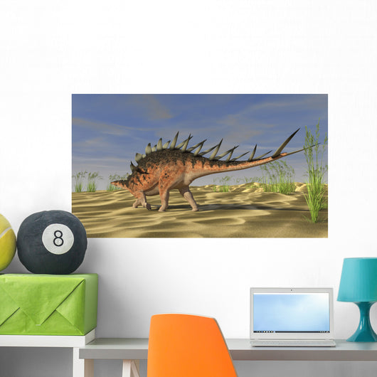 Kentrosaurus Walking across Barren Wall Decal Design 2