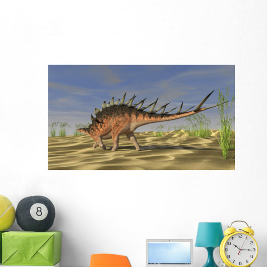 Kentrosaurus Walking across Barren Wall Decal Design 2