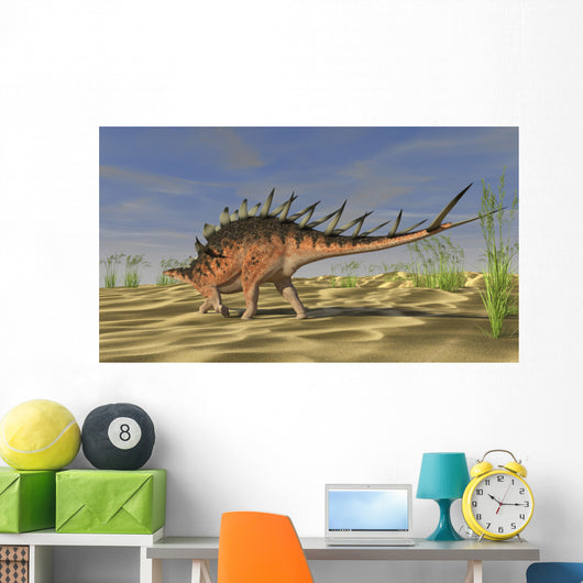 Kentrosaurus Walking across Barren Wall Decal Design 2