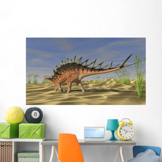 Kentrosaurus Walking across Barren Wall Decal Design 2