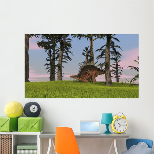 Kentrosaurus Walking across Grassy Wall Decal Design 5