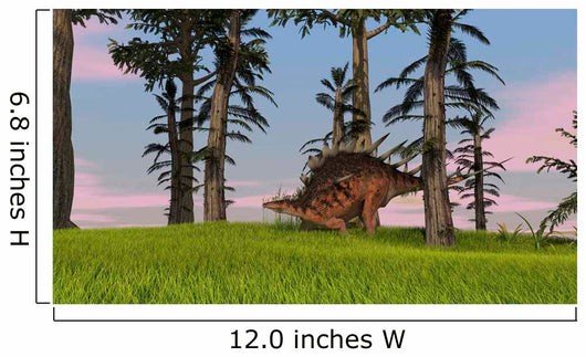 Kentrosaurus Walking across Grassy Wall Decal Design 5