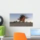 Kentrosaurus Walking Sandy Terrain Wall Decal