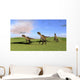Three Utahraptors Running across Wall Decal Design 4