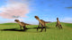 Three Utahraptors Running across Wall Decal Design 4