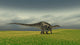 Dicraeosaurus Walking across Grassy Wall Decal Design 1