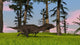 Majungasaurus Running across Grassy Wall Decal Design 1