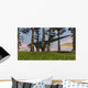 Monolophosaurus Running across Grassy Wall Decal Design 3