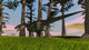 Monolophosaurus Running across Grassy Wall Decal Design 3