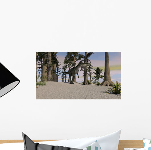 Monolophosaurus Prehistoric Environment Wall Decal Design 2