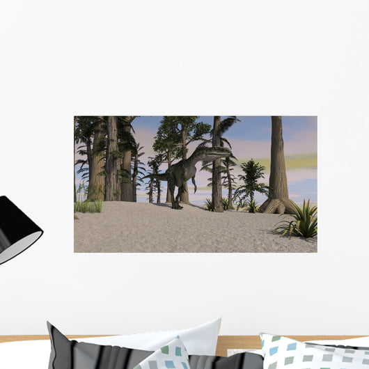 Monolophosaurus Prehistoric Environment Wall Decal Design 2